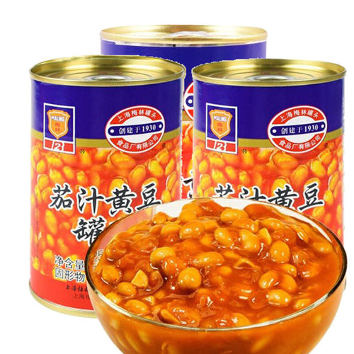 梅林茄汁黄豆罐头即食