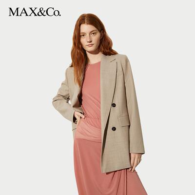 【甄选惠享】MAX&Co.春夏灰色彩绘法西装毛呢外套6041085302