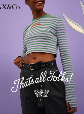 MAX&Co.春夏黑色LooneyTunes铆钉腰带8501014102maxco