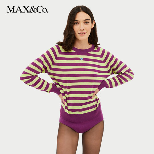 羊毛条纹拼色毛衣针织