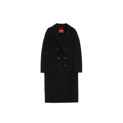 MAX&Co.秋冬翻领直筒羊毛混纺中长款毛呢大衣6016014302maxco