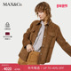 休闲翻毛绒面夹克外套6446015102 MAX&Co.25秋冬新品 季 末甄选