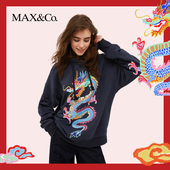 MAX&Co.春夏花纹连帽卫衣maxco