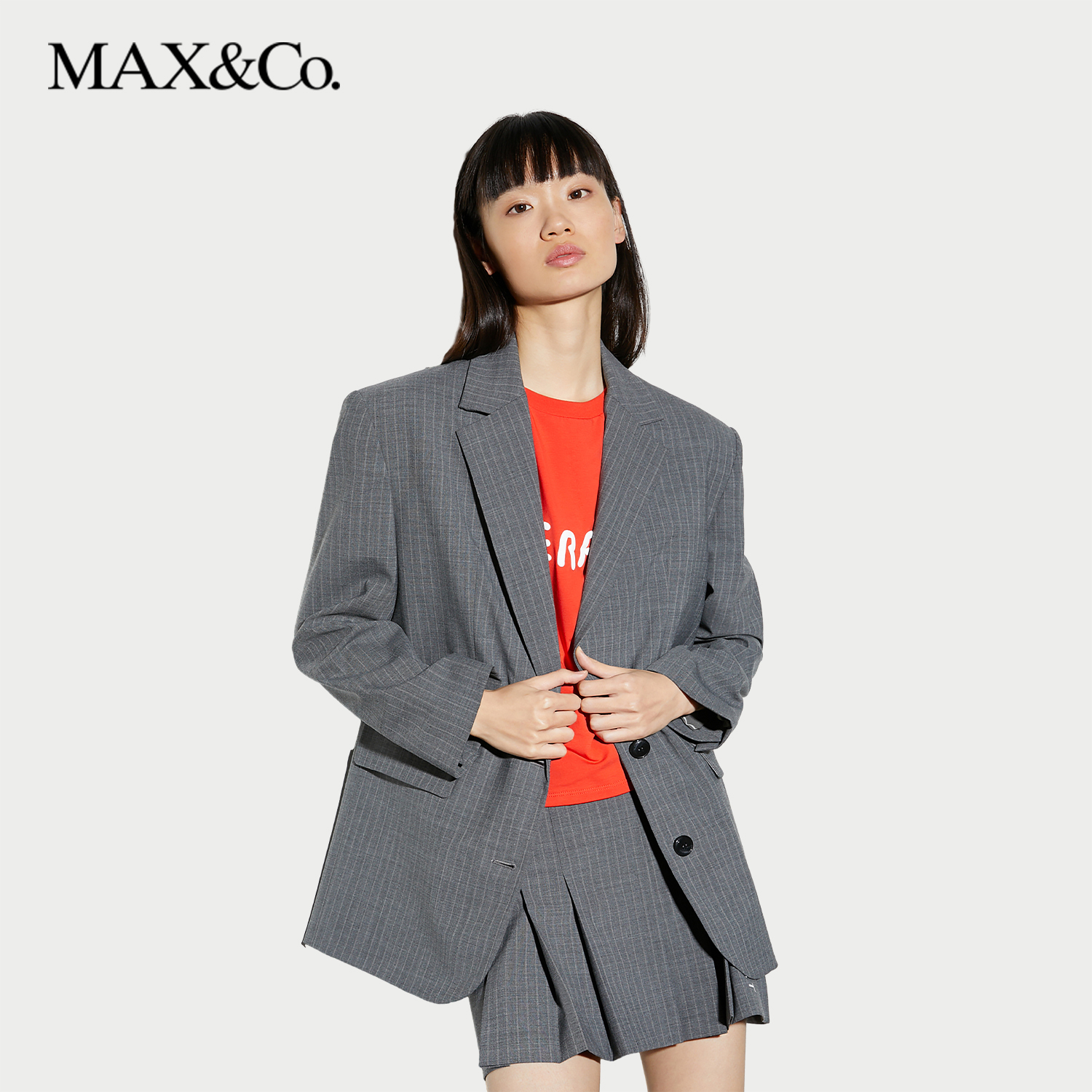 MAX&Co.2024秋冬新款BlaBlaBla合作系列西装外套8046024102maxco
