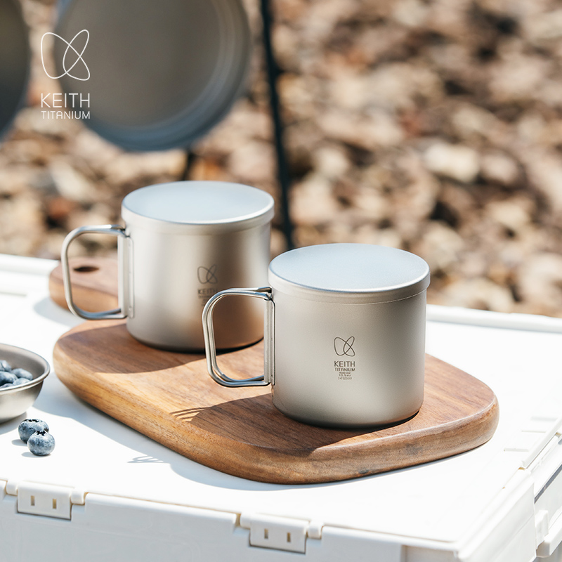 新品轻量单层钛杯 纯钛水杯 钛茶杯咖啡杯 400ml钛杯轻质可携式户