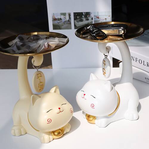 招财猫入户玄关钥匙收纳