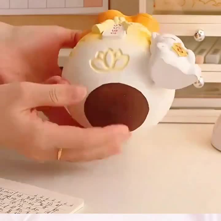 好运连连招财猫笔筒新款