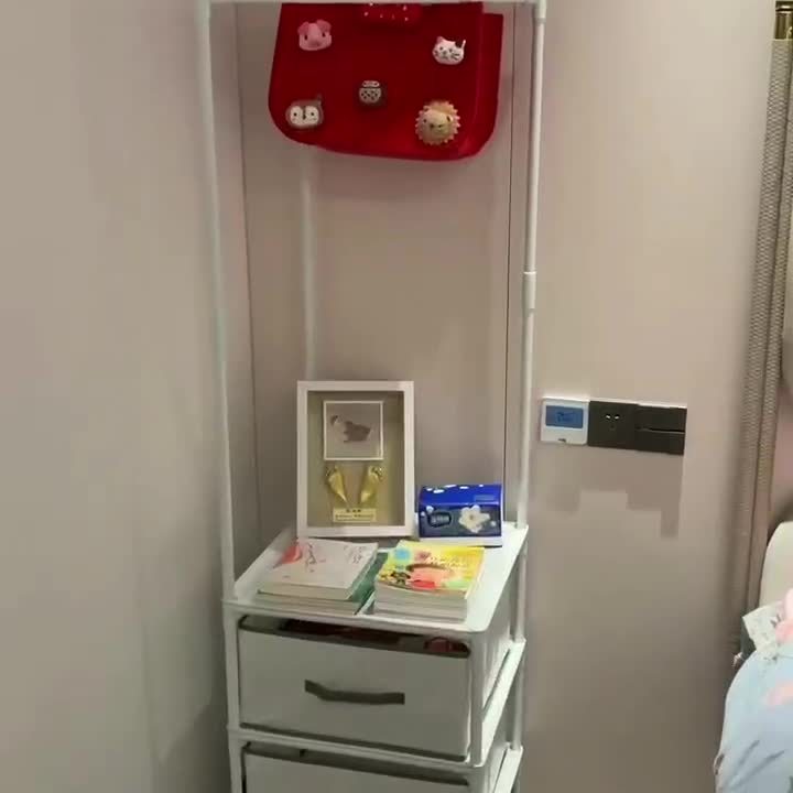 转角衣帽架卧室落地床头