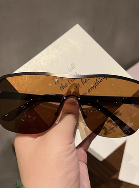 日系cherrykoko新款欧美半框太阳镜街拍ins墨镜个性潮酷遮阳