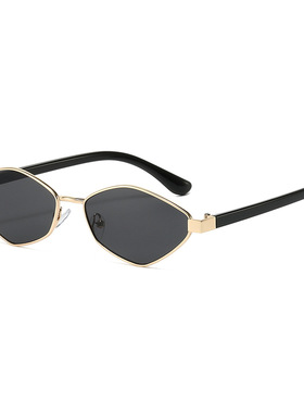 日系cherrykoko新款金属不规则偏光墨镜女个性潮太阳眼镜防