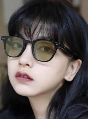日系cherrykoko新款时尚方形米钉太阳镜欧美ins海洋片个性墨镜