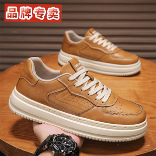 品牌男鞋2026新款春季休闲板鞋男款透气增高百搭运动时尚鞋复古男