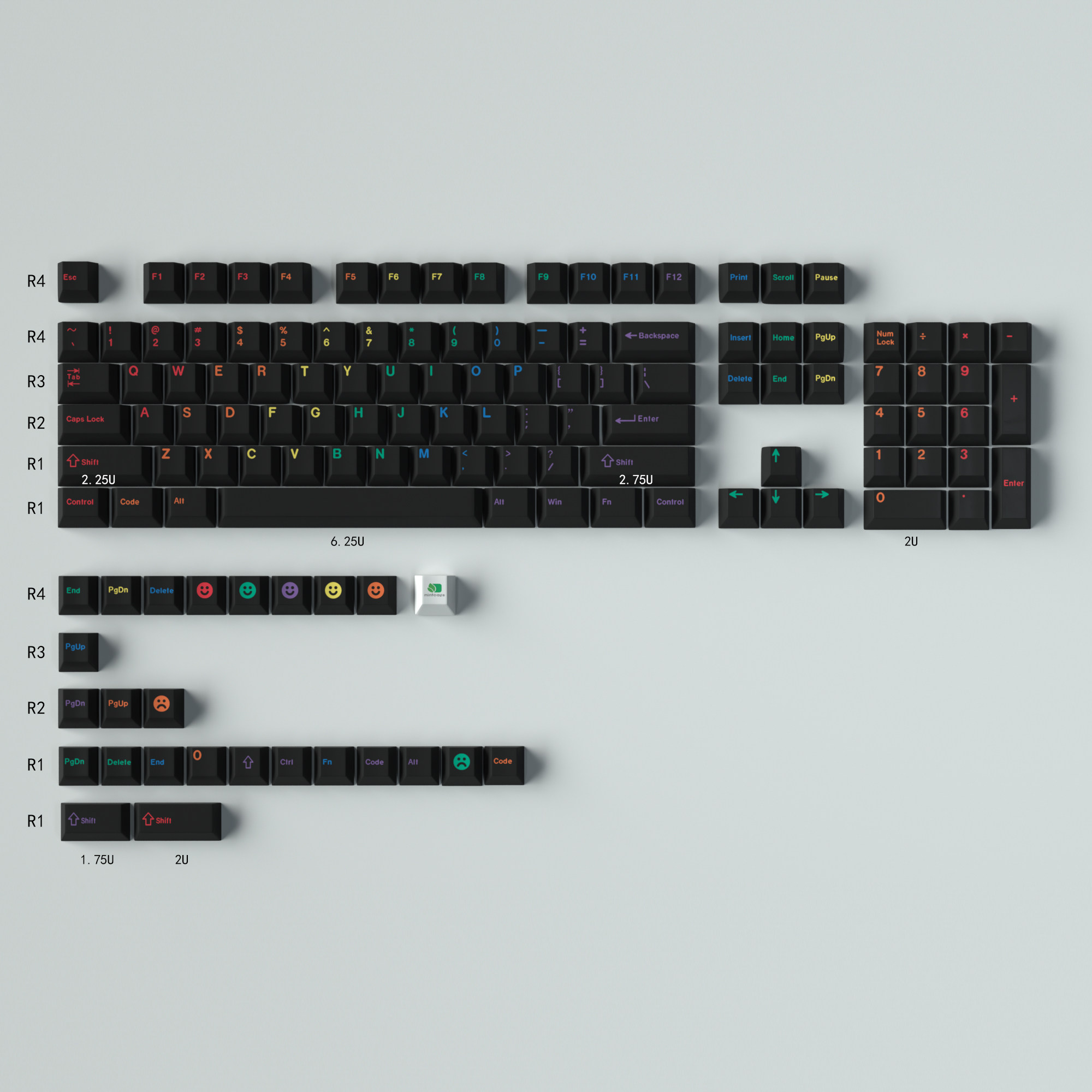 GMK APOLLO|NORTH|METROPOLITAN 기계식 키보드 키캡 짙은 회색 소형 원래 높은 PBT 승화 세트