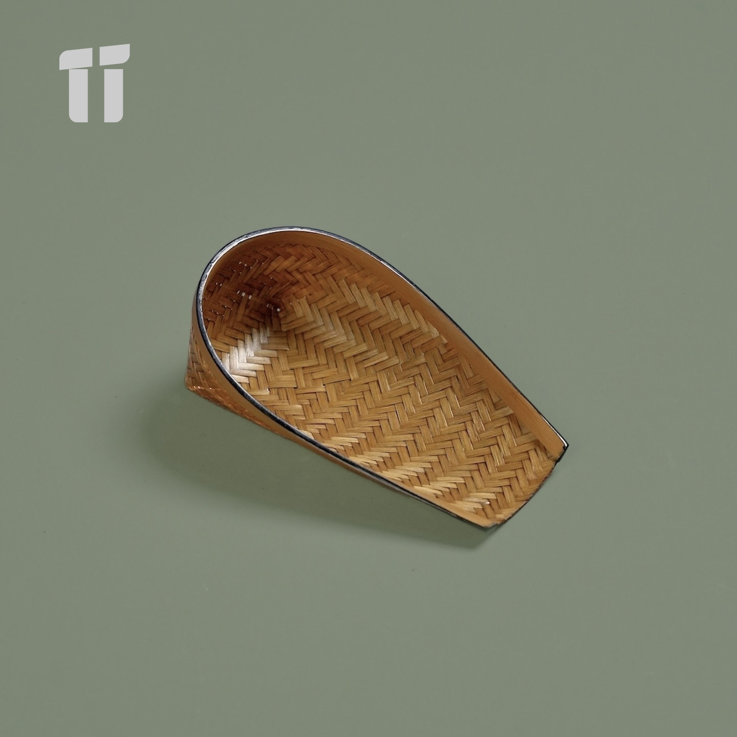 手工精品竹编茶则复古茶则竹摆件