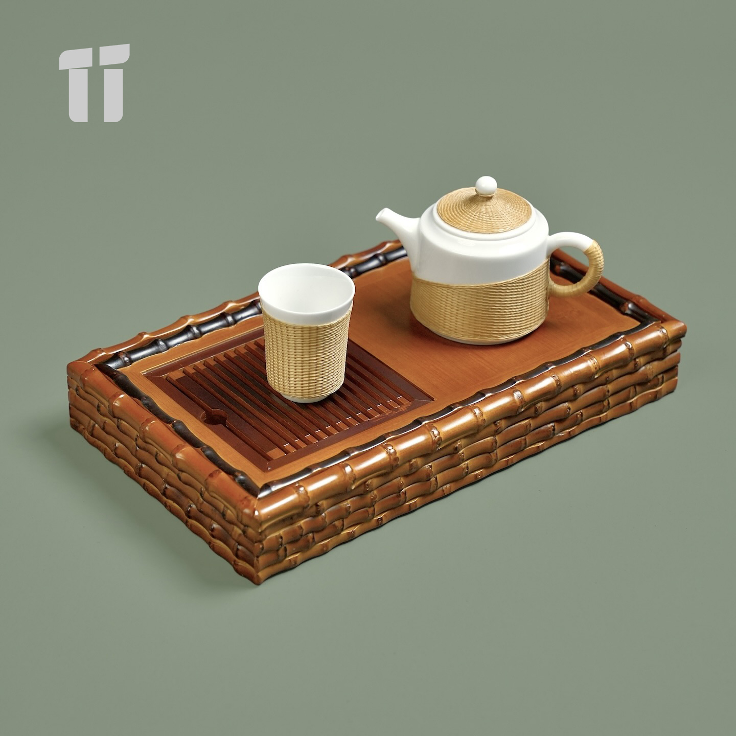 竹制精品壶承茶台储水