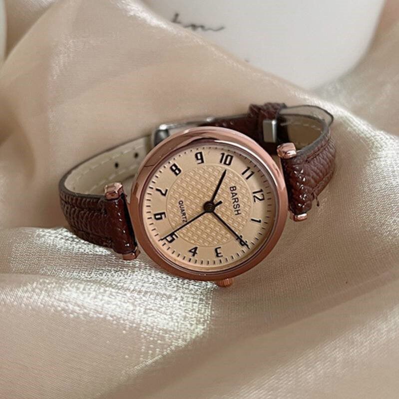 机械静音手表女款女士公务员考试专用初中高中学生高颜值复古中考