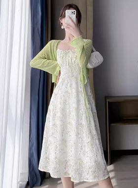 碎花吊带连衣裙女夏季法式小个子长裙海边度假裙子小清新2025新款