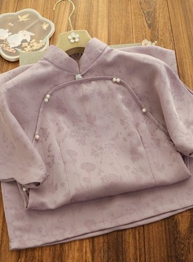 文艺清新粉色碎花旗袍2023年春季新款少女改良中长款年轻款小香风