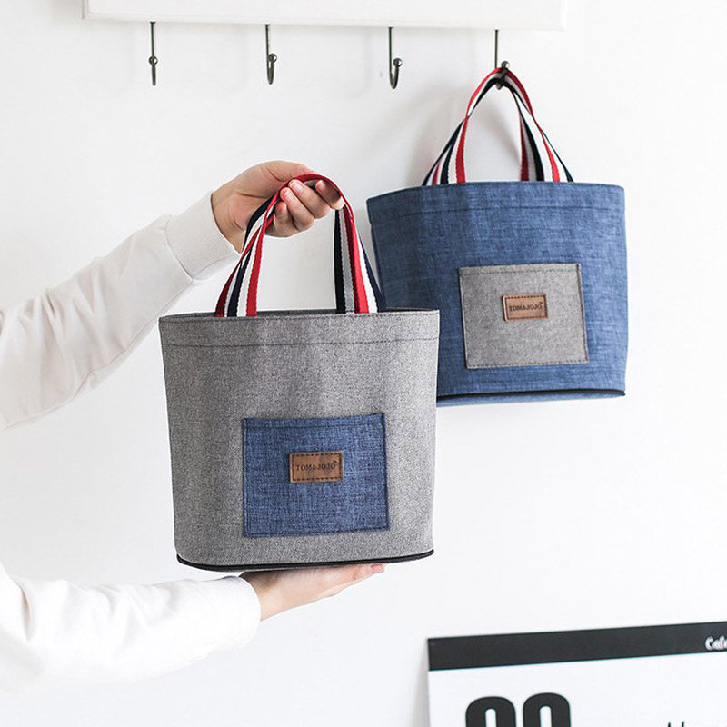 邦吉美饭盒袋小众牛仔饭袋便当包手提袋子保温包男士束口便当袋,收纳整理,饭盒袋,淘宝优惠券,粉丝福利购,淘宝优惠卷