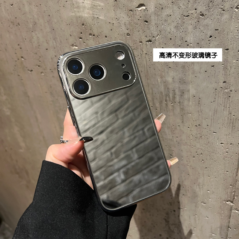 高清玻璃补妆镜子手机壳