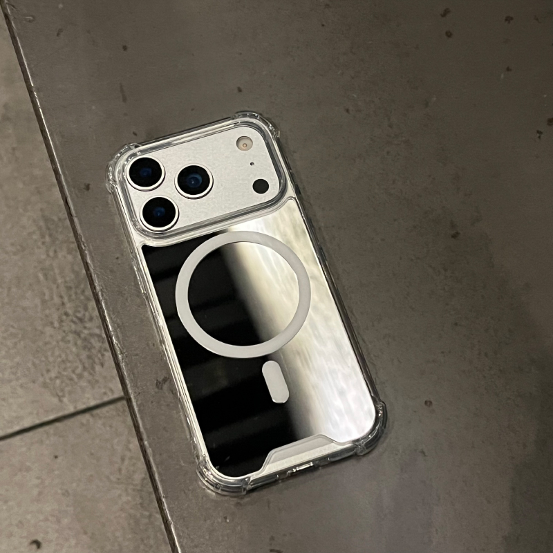 个性磁吸镜面手机壳气囊防摔