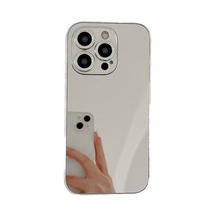 珍妮Jennie同款玻璃镜子适用于17promax补妆镜子明星同款16pro全包15高级感14/13清晰12pro/11华为p80/mate70