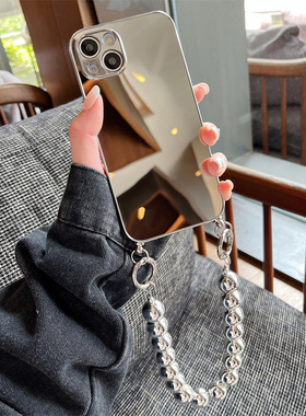 个性镜面iPhone17promax手机壳补妆镜子17Air苹果16pro苹果15高级感手链柱子14/13女款XR小米17pro华为p80pro