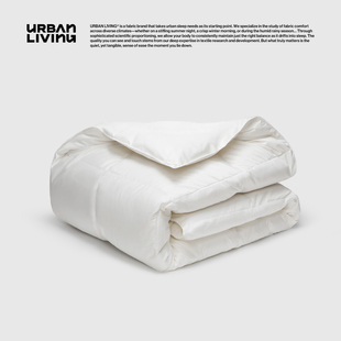 URBAN LIVING95%大朵白鹅绒冬被保暖春秋羽绒被芯轻柔加厚被子