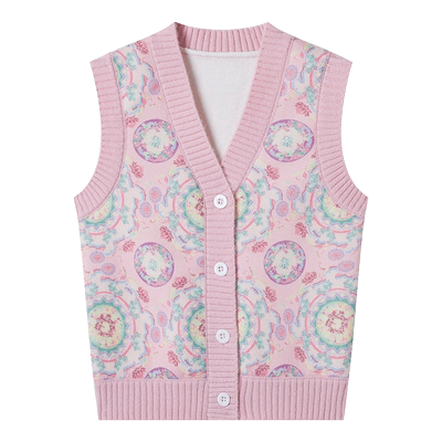 儿童毛线背心外穿女童中大童针织衫马甲加绒秋装宝宝马夹坎肩女宝