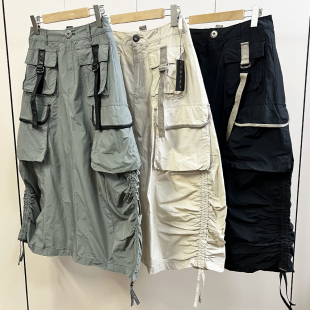 廓形背心马甲 小牛皮拼接抽绳半身裙 PRIDE 日本KING社