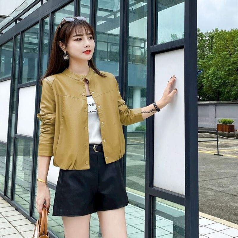 韩版外套2025年秋冬季新款小个子女士休闲短款时尚机车皮衣夹克女