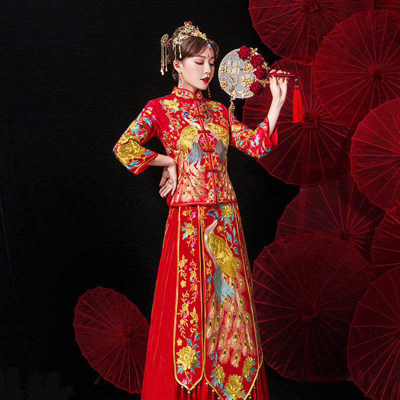 秀禾服女新娘中国风婚礼服2021秋冬新款婚纱结婚嫁衣龙凤褂绣中式|msdalam kategori Butik wanita / wanita, perkahwinan/Cheongsam/pakaian, Cheongsam - dari Buy2taobao.com untuk memberikan perkhidmatan ejen Taobao profesional membeli