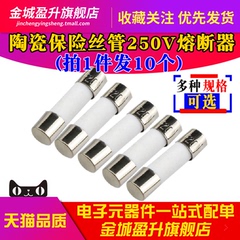 5x20/6*30mm陶瓷保险丝管1A2/4/5/6.3A/10/3.15/10/15A250V熔断器