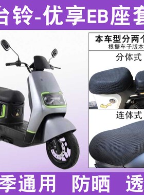适用台铃优享EB电动车TDS2169Z/TDTS49Z/TDT773Z防晒透气坐垫套