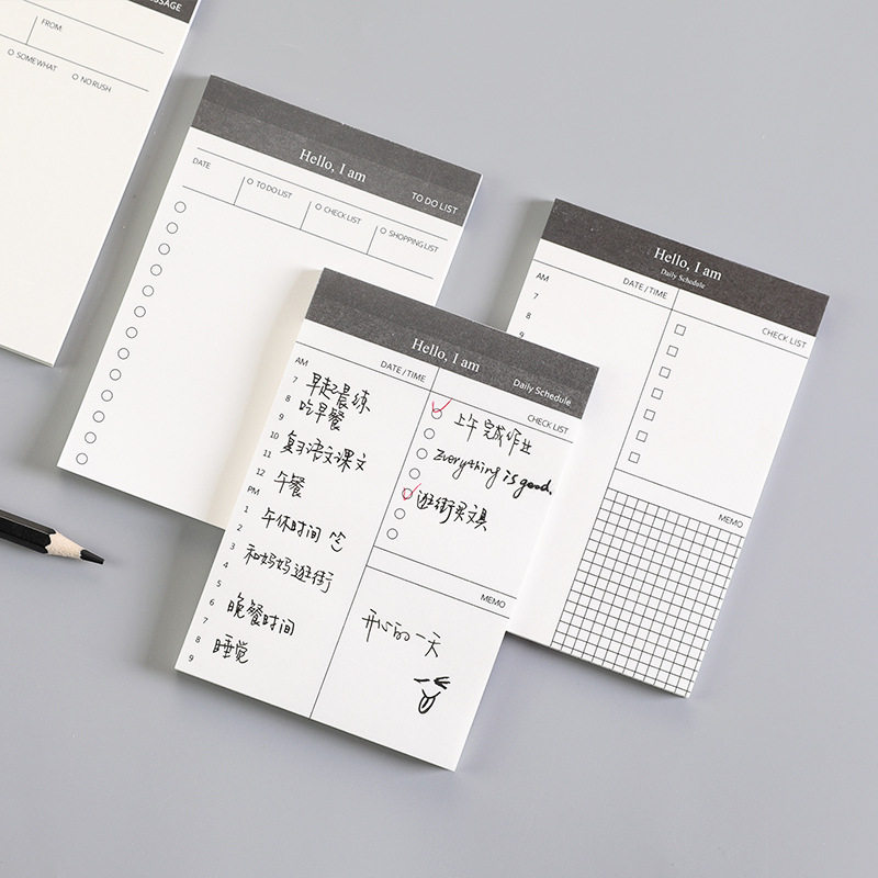 可撕便签本无粘性todolist日计划本时间管理便携便签纸ins风大号日系