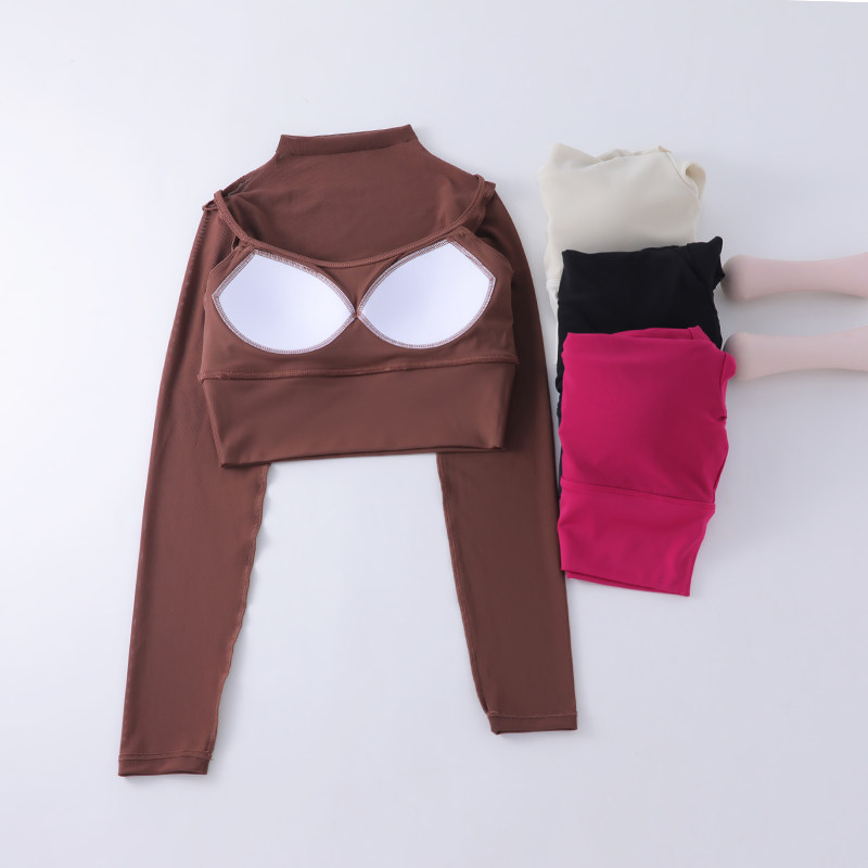 高领显瘦春秋款外穿打底长袖瑜伽服女弹力健身服速干运动训练上衣,运动服/休闲服装,健身衣,淘宝优惠券,粉丝福利购,淘宝优惠卷