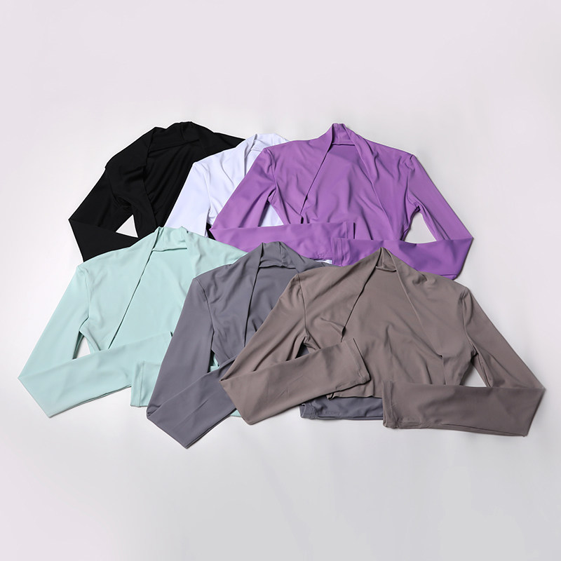 长袖速干直角肩女坎肩外套