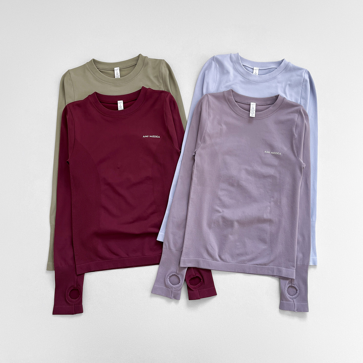 春秋弹力显瘦健身衣纯色圆领长袖速干运动T恤新款亲肤无缝瑜伽服