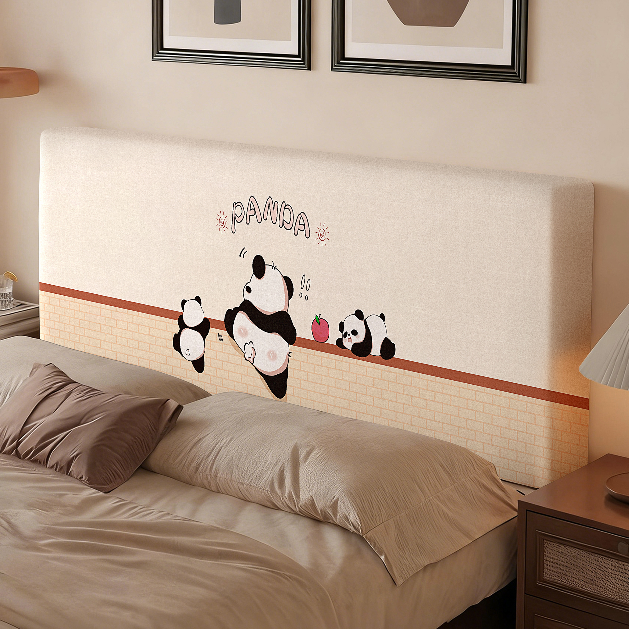 熊猫温馨软垫床头靠垫软包防撞