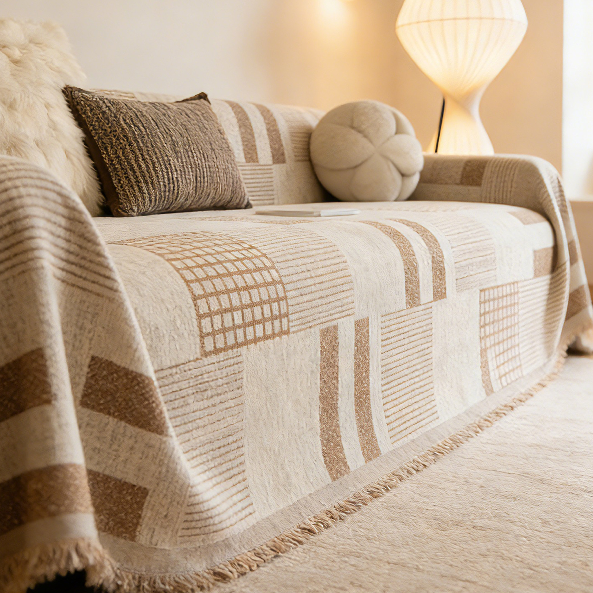 2026新款沙发巾雪尼尔沙发毯子一整张全盖奶油风四季通用沙发盖布