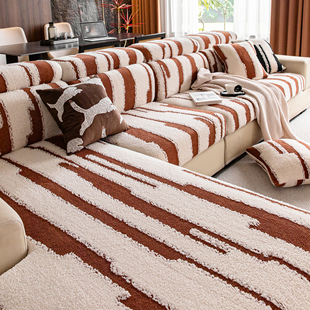 霏彩2026新款弹力沙发笠套罩全包万能保护防滑防猫抓棉绒沙发笠冬