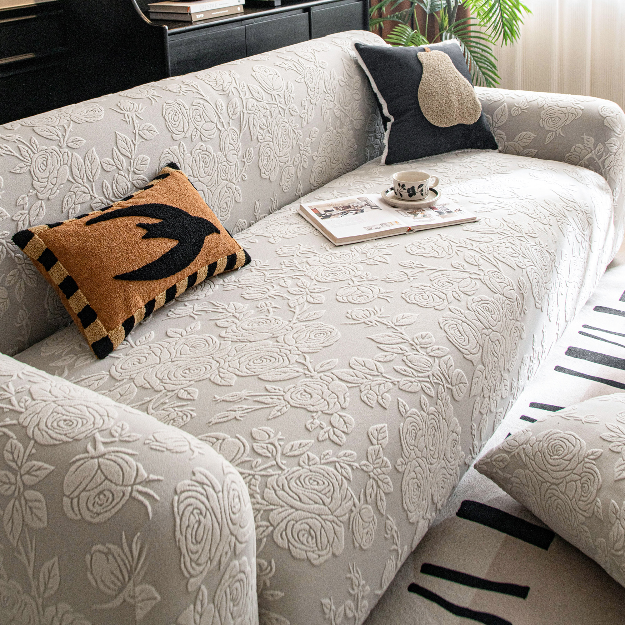 霏彩防猫抓沙发套罩2026新款法式四季通用沙发罩全包套保护罩盖布