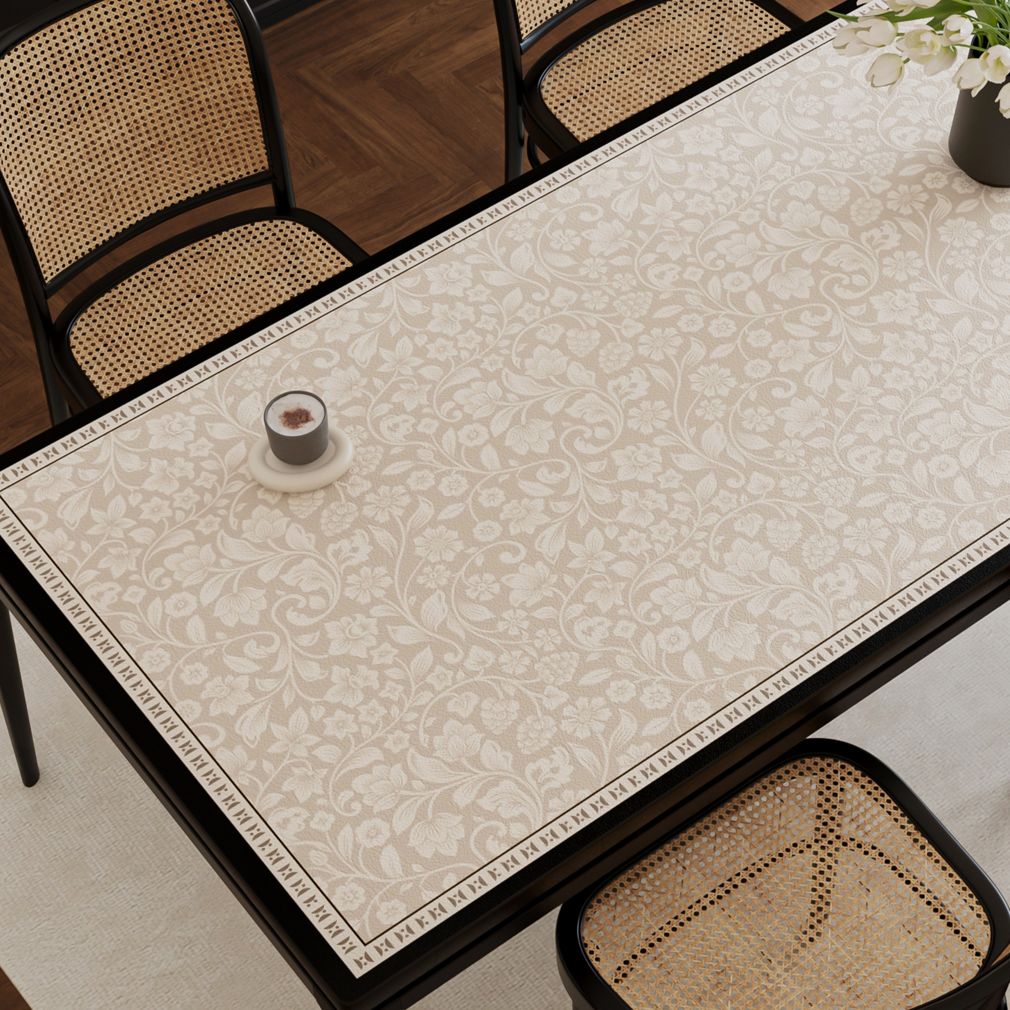 轻奢高级感中古风桌布防水防油免洗餐桌垫防烫隔热法式桌面保护垫 - 霏彩旗舰店出品