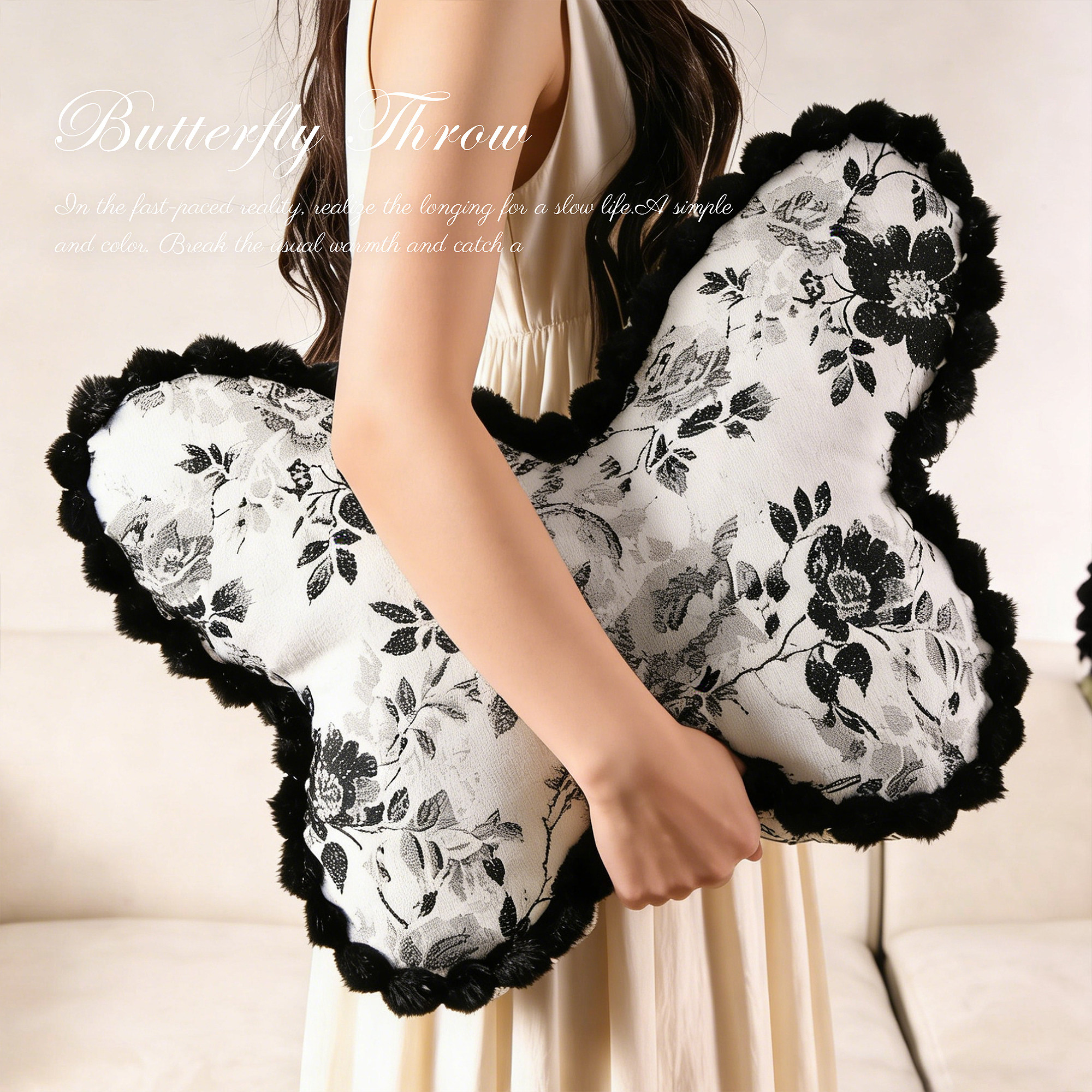 法式复古蝴蝶抱枕客厅沙发腰枕卧室床头靠背垫高级感靠枕可拆洗,居家布艺,靠垫/抱枕,淘宝优惠券,粉丝福利购,淘宝优惠卷