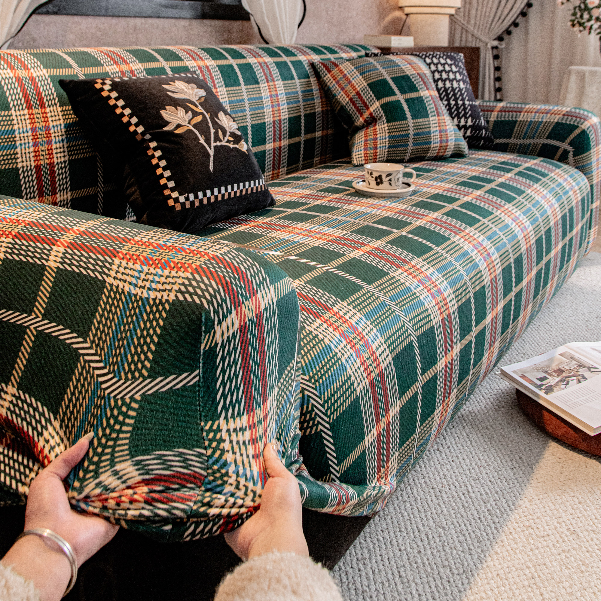 霏彩防尘弹力保护沙发罩全包四季通用型沙发套罩2026新款盖布防脏