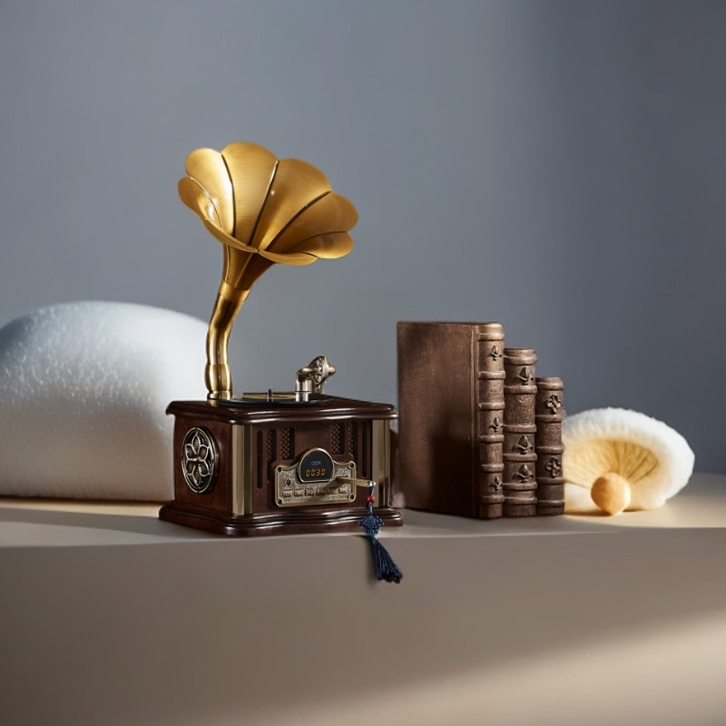 复古迷你留声机造型蓝牙音响多功能家用客厅送礼音箱家用摆件装饰
