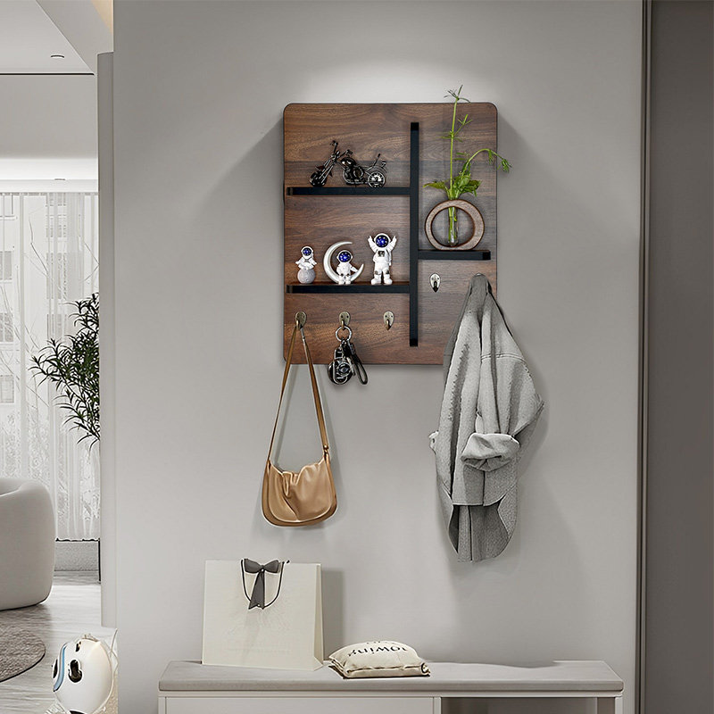 电表箱装饰遮挡箱是实木挂衣挂包