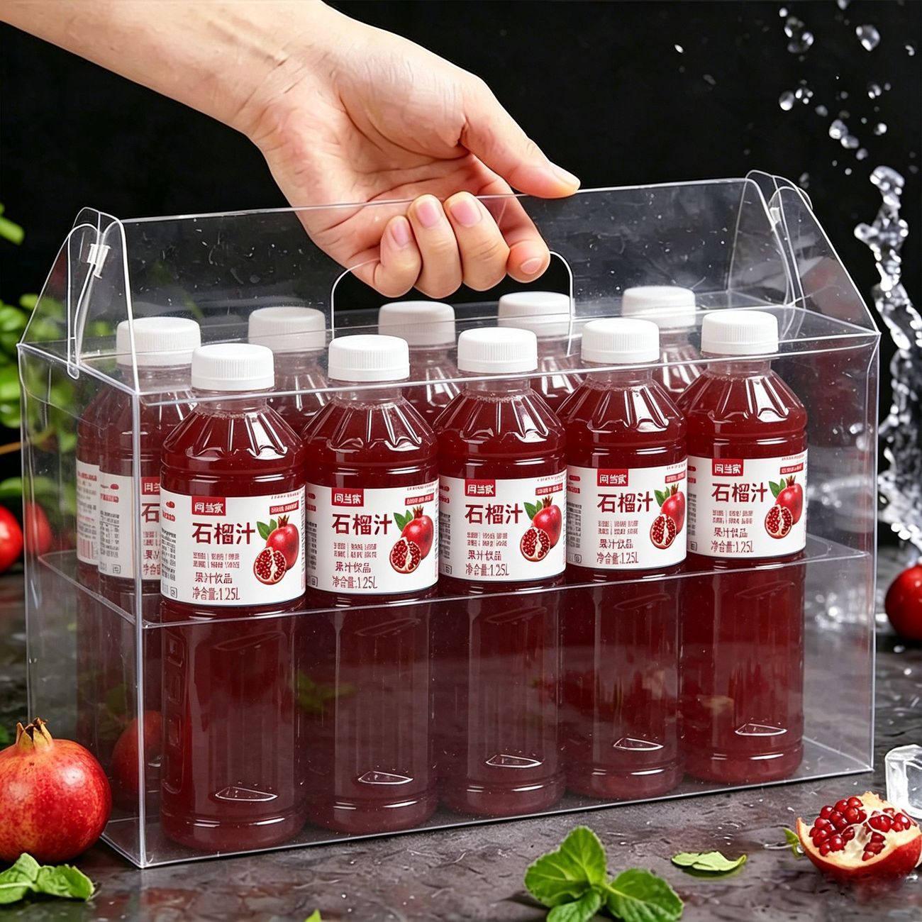 新鲜石榴汁1.25L*6瓶整箱清爽