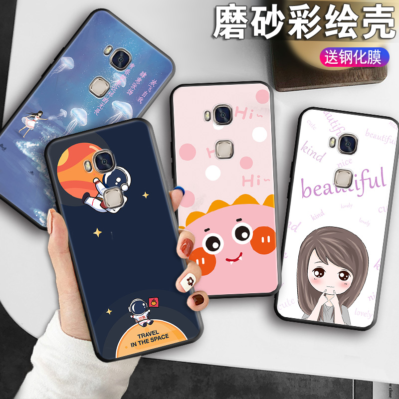 al10钢化膜kiw-ul00硅胶tl00h小棕熊honor5x防摔畅玩五x卡通男女款klw