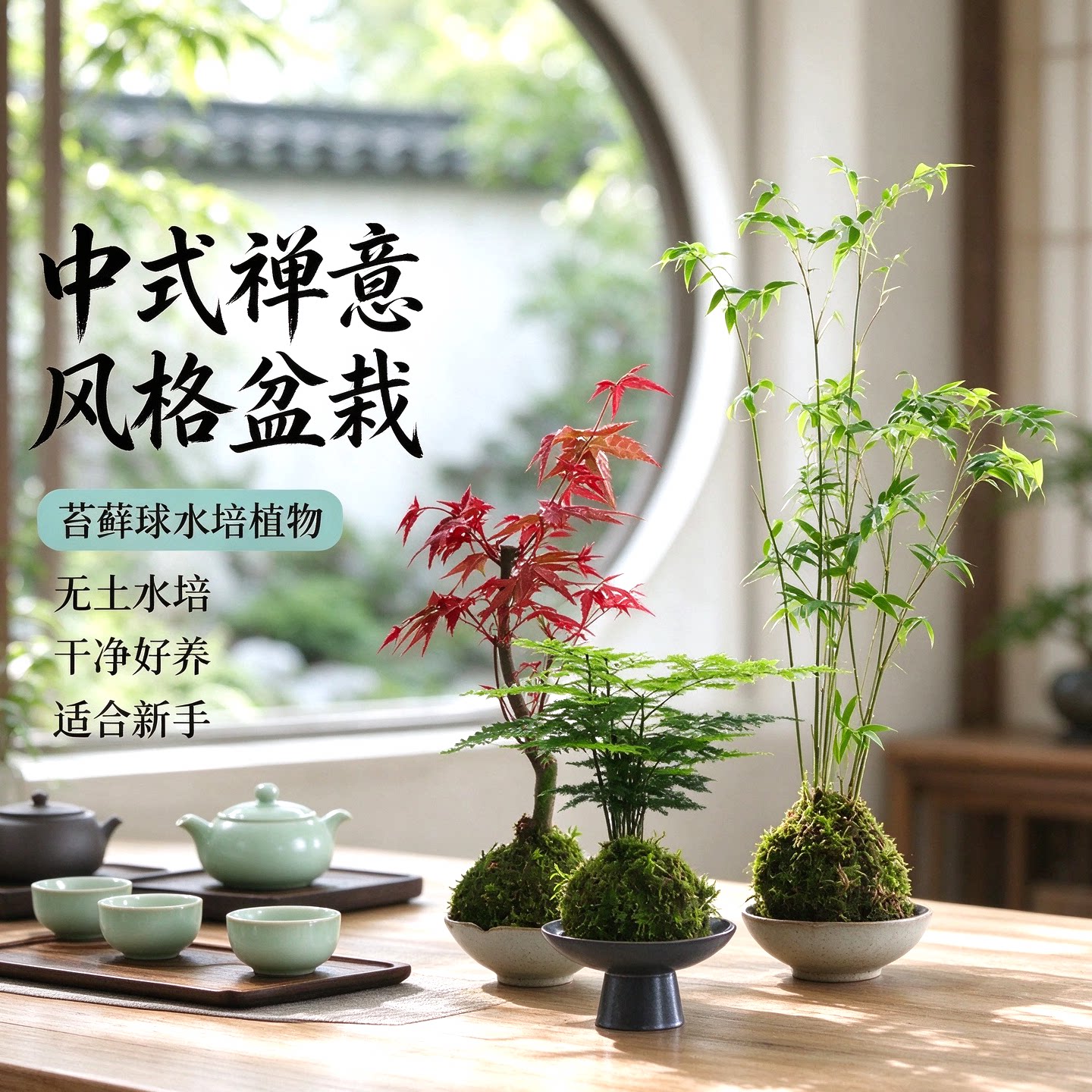 苔藓球绿植室内好养四季好养易活图片